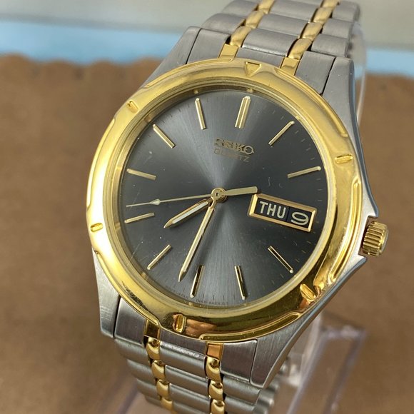 Vintage Seiko Two Tone Gold Stainless Steel Watch